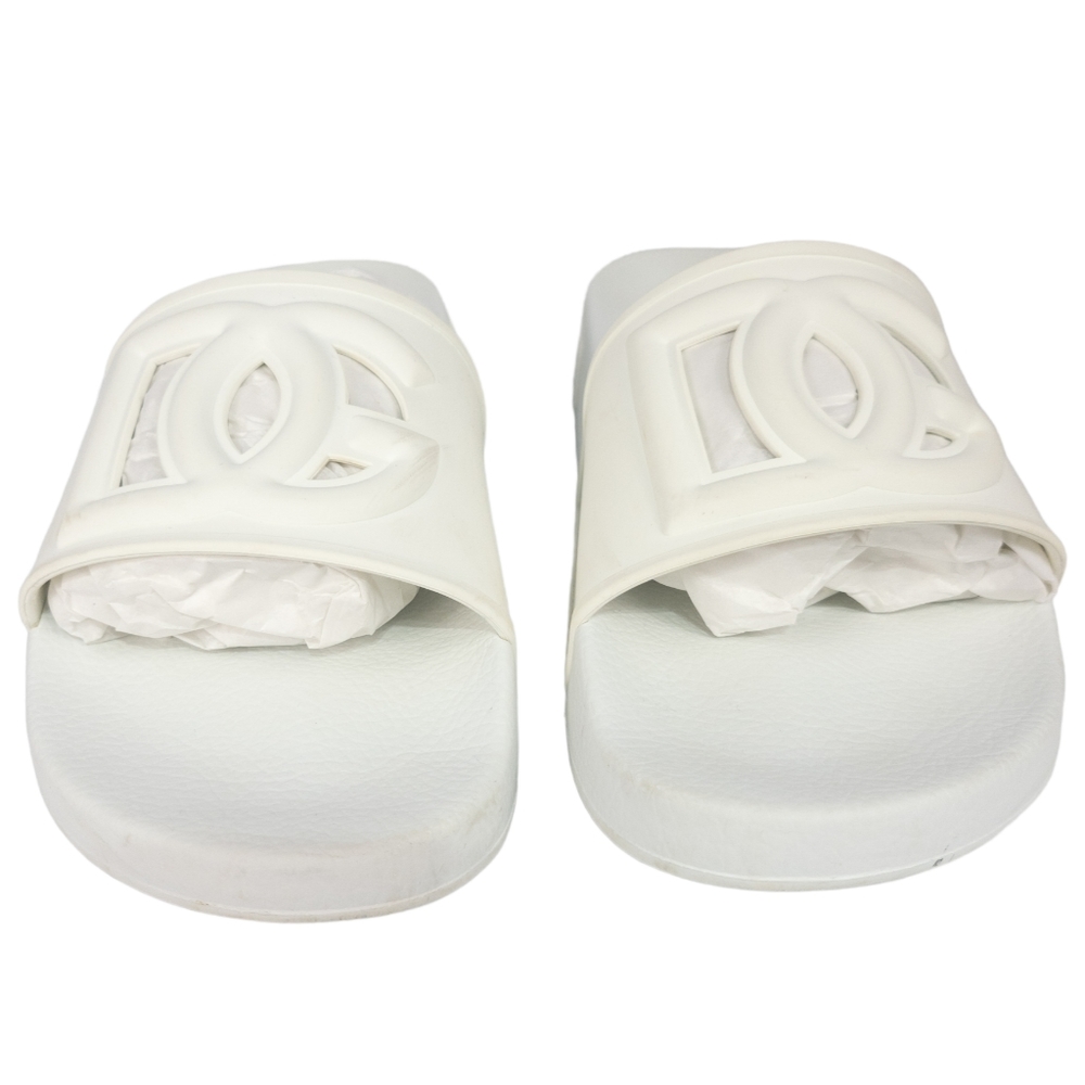 Dolce & Gabbana Monogram Beachwear Slide Sandal White - Picture 5 of 10